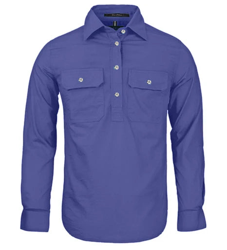 Ladies Half Button - Pilbara Work Shirts