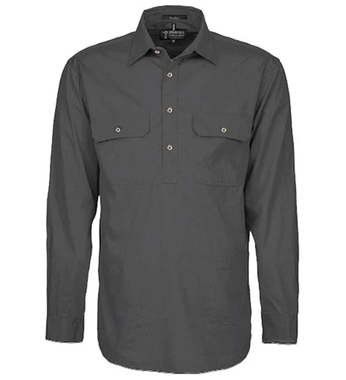 Mens Half Button - Pilbara Work Shirts