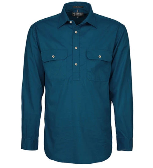 Mens Half Button - Pilbara Work Shirts