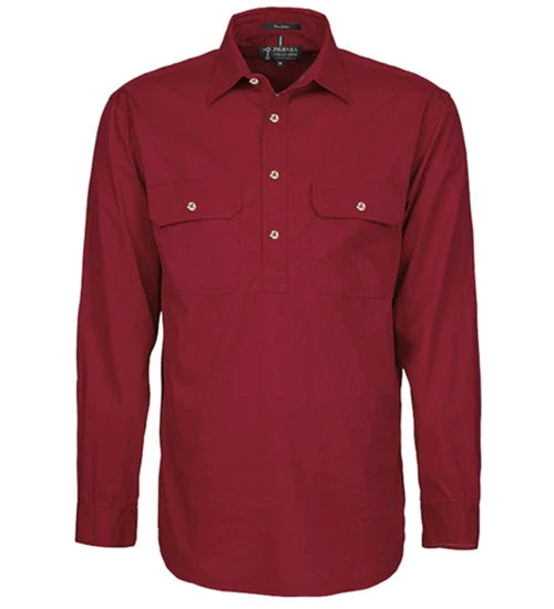 Mens Half Button - Pilbara Work Shirts