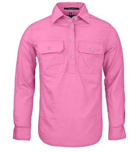 Ladies Half Button - Pilbara Work Shirts