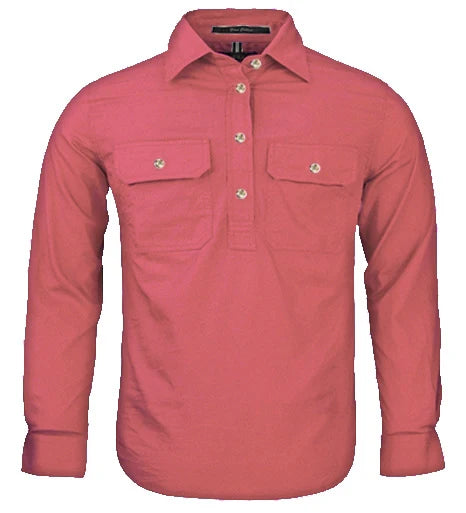 Mens Half Button - Pilbara Work Shirts