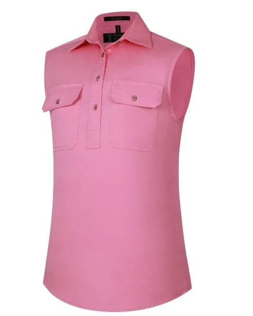 Ladies No Sleeve - Pilbara Work Shirt